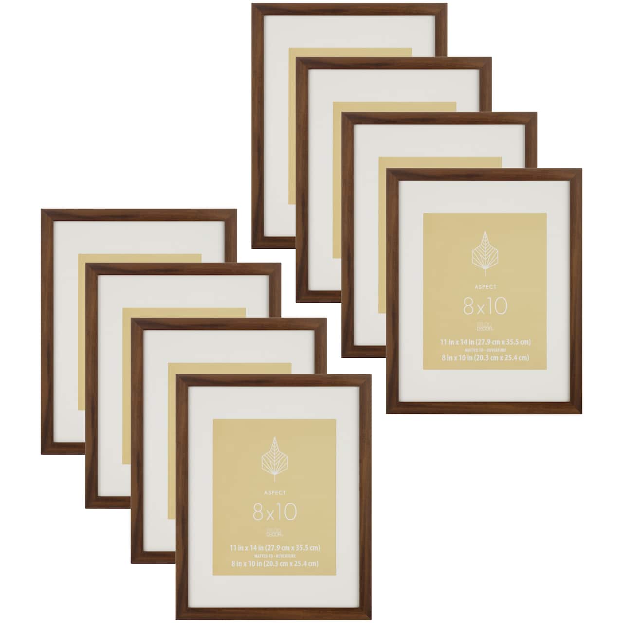 8 Pack: Rustic 8" x 10" Frame with Mat, Aspect by Studio Décor®